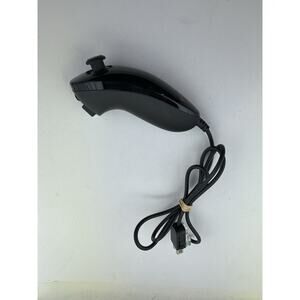 Black Nunchuck Nintendo Wii / U OEM GENUINE OFFICIAL RVL-004 Controller Remote